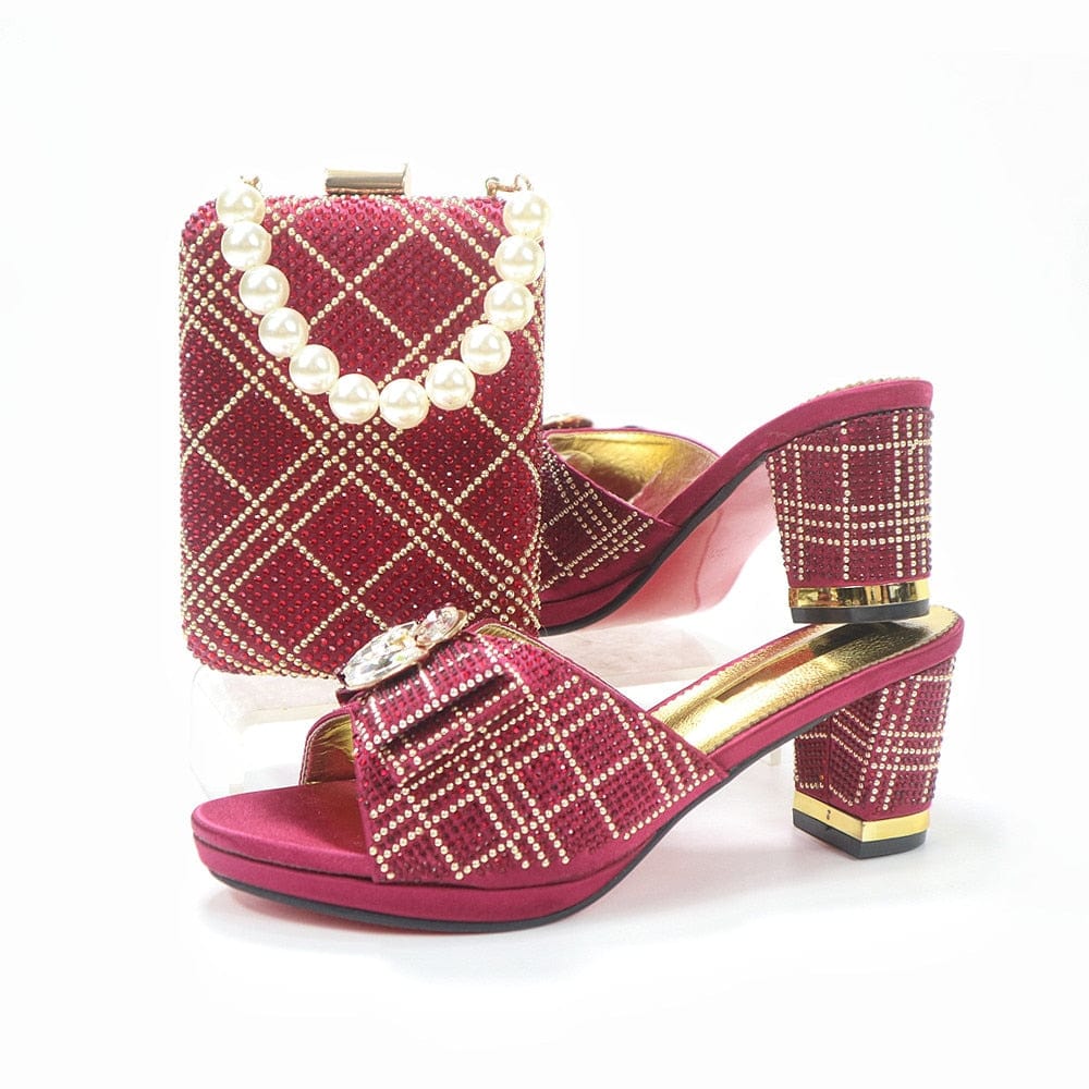 Nigerianisches Schuh- und Taschenset