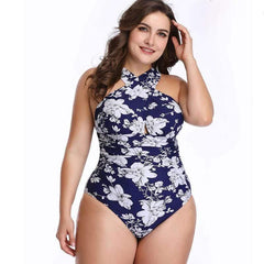 One piece swimsuit women plus size floral color - For Women USA