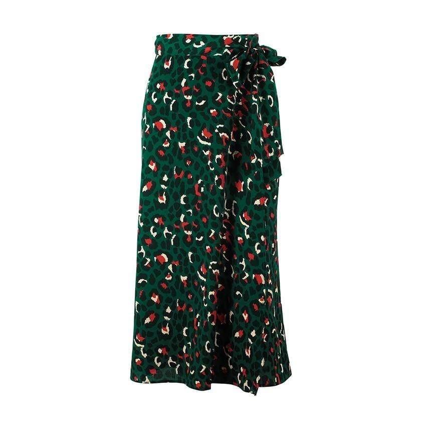 OOTN Vintage Leopard Print Long Skirts For Women - For Women USA