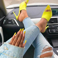 Pointed Stiletto High Heel 12.5CM Slippers Shoes - For Women USA