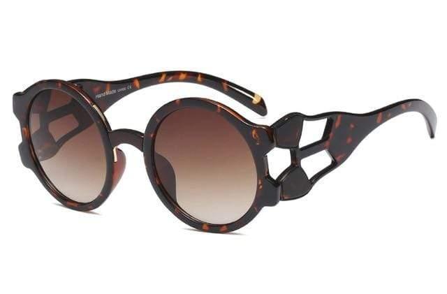 Retro Round Steampunk Sunglasses Men Women Shades UV400 - For Women USA