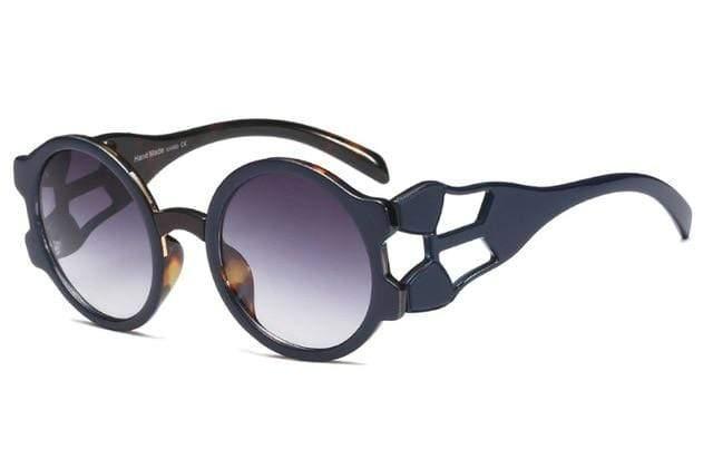 Retro Round Steampunk Sunglasses Men Women Shades UV400 - For Women USA