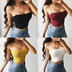 Sexy Women Crop Tops Sleeveless Straps - For Women USA