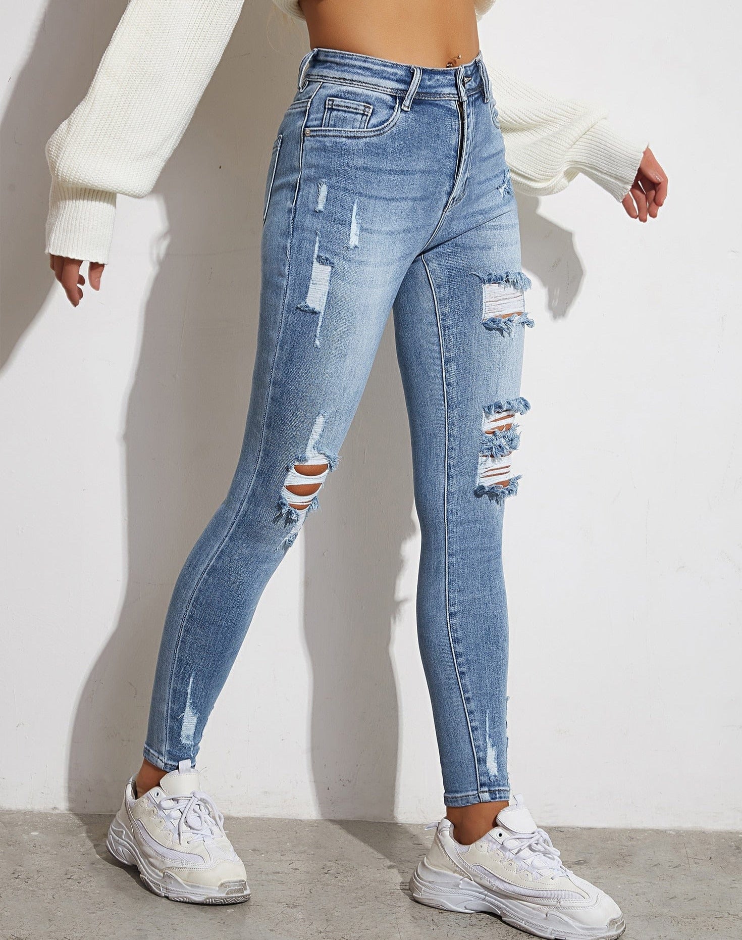 Skinny Butt Lift Ripped Jeans – For Women USA