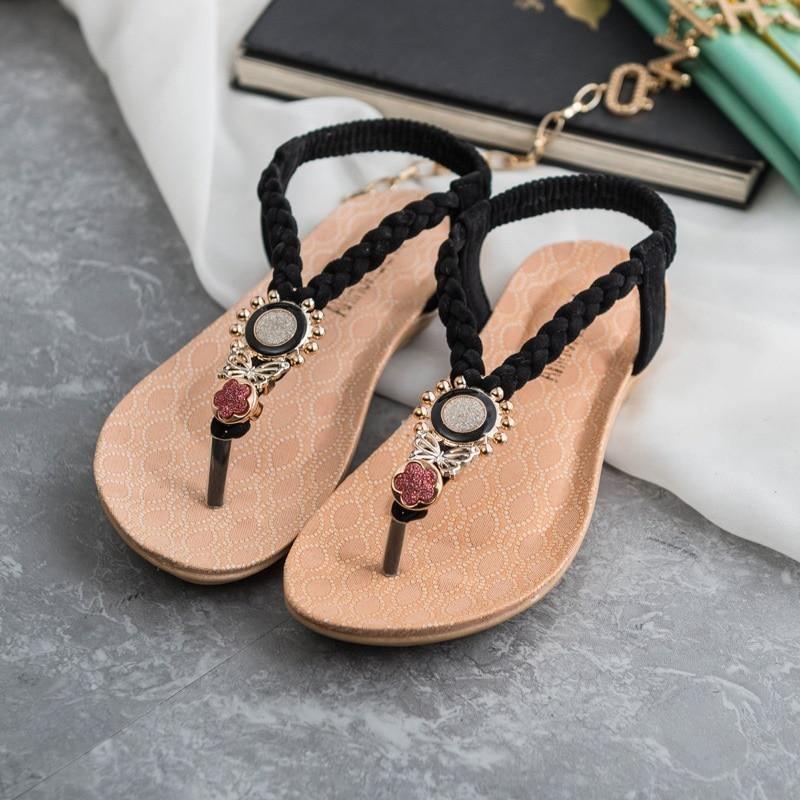 Summer Flat Sandals Bohemian Flip Flops for Women - For Women USA