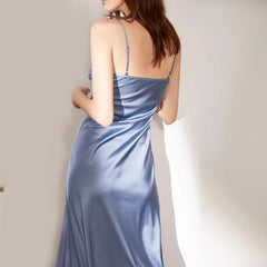 Summer Strap Satin Maxi Long Party Dress - For Women USA