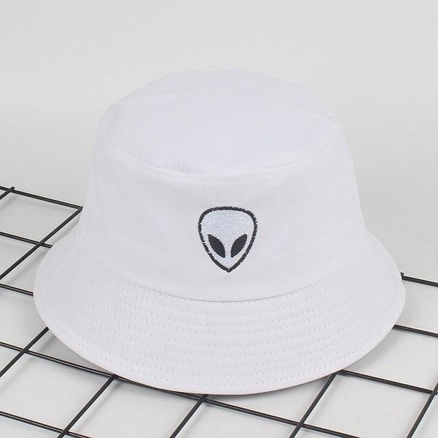 Unisex Embroidered Alien Foldable Bucket Hat - For Women USA