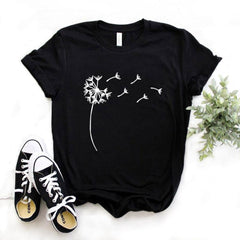 Wildflower Dandelion Print Women T-shirt - For Women USA