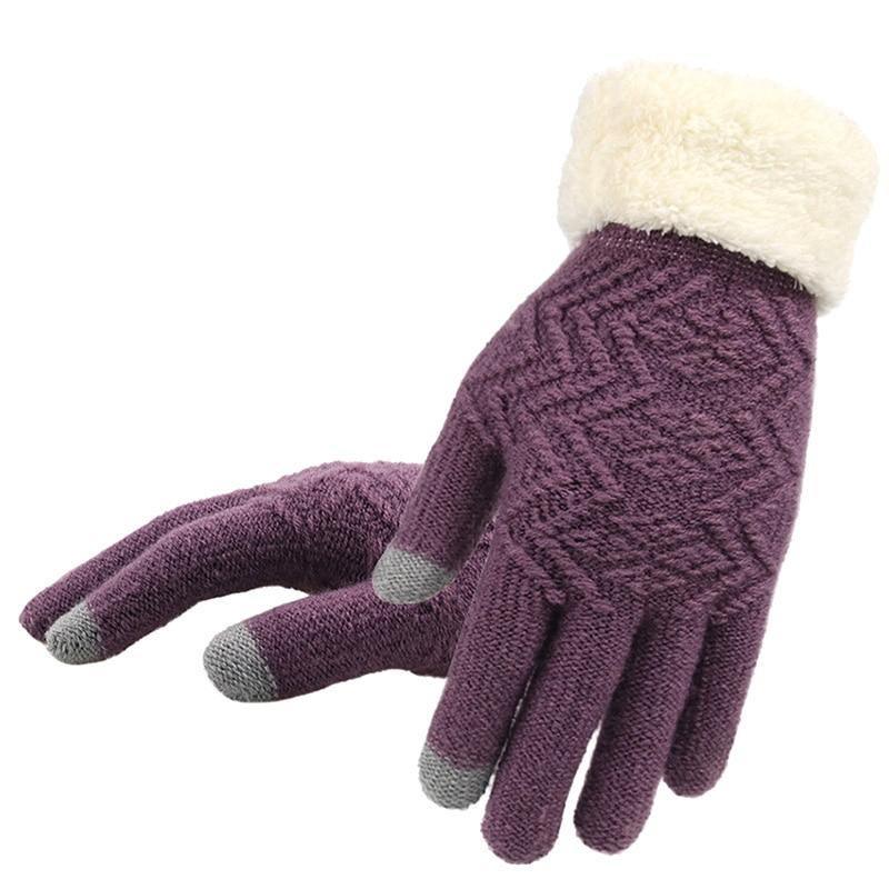 Winter Knitted Gloves Touch Screen for Women - For Women USA