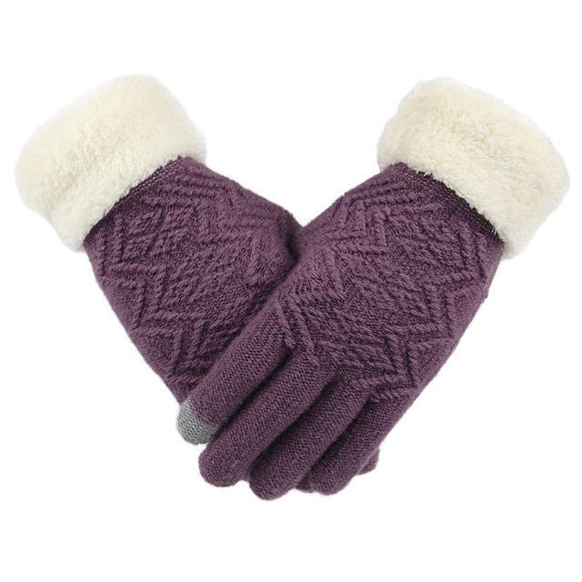 Winter Knitted Gloves Touch Screen for Women - For Women USA
