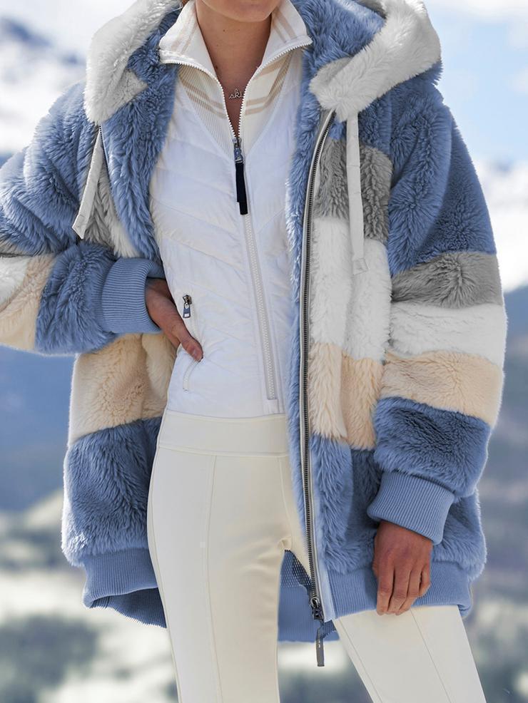 Winter Plus Size Long Teddy Jacke - For Women USA