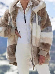 Winter Plus Size Long Teddy Jacke - For Women USA