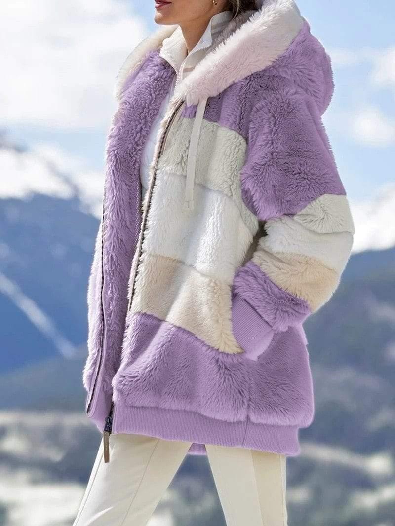Winter Plus Size Long Teddy Jacke - For Women USA