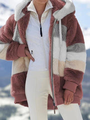 Winter Plus Size Long Teddy Jacke - For Women USA