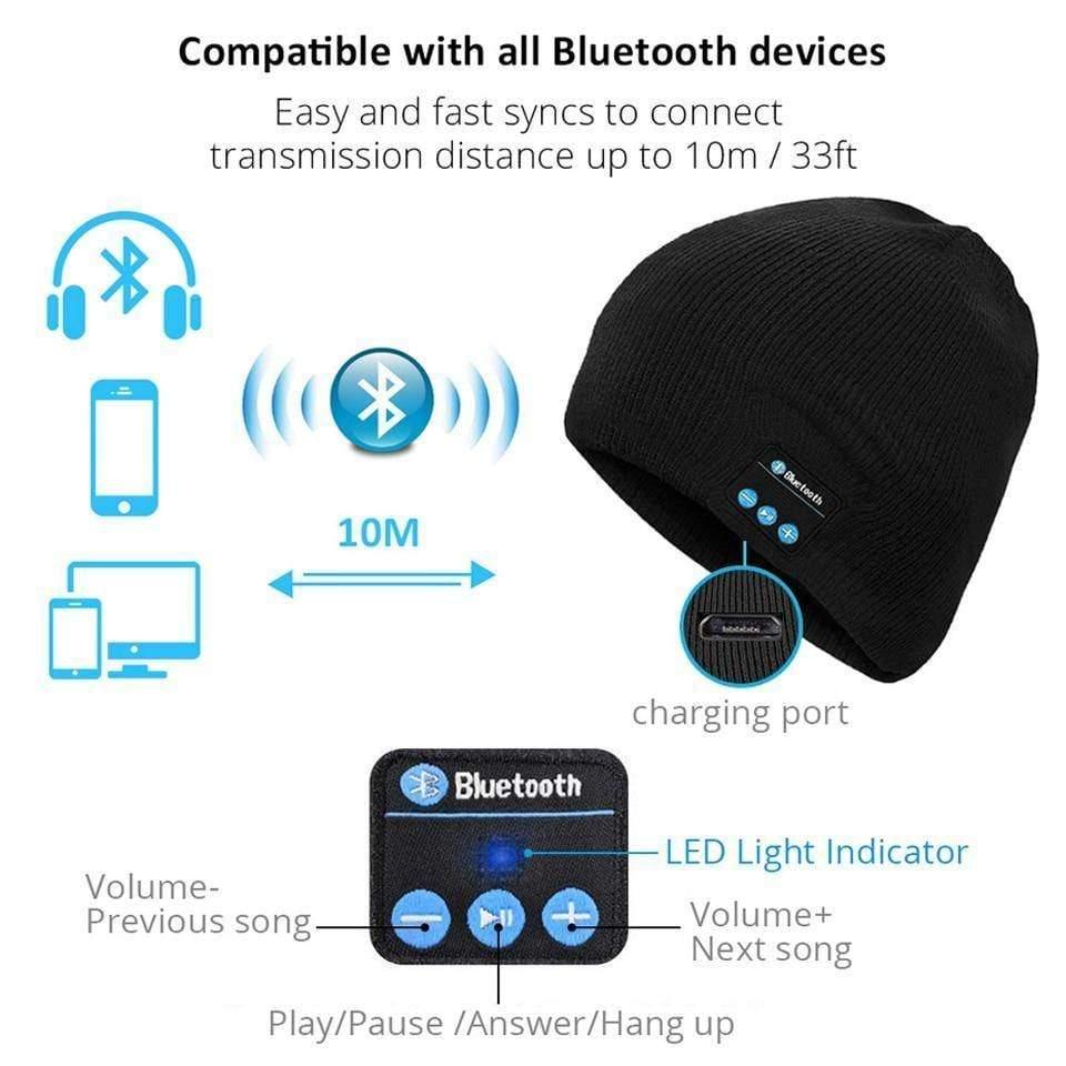 Winter Wireless Bluetooth Headphones Smart Hat - For Women USA