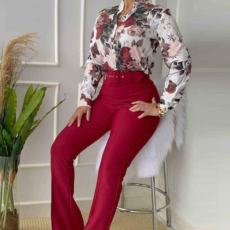 Women Chic Two Piece Office Set - For Women USA
