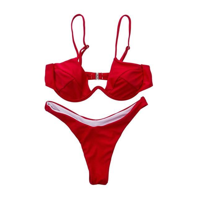 Women Fashion Padded Bra Bikini Set - For Women USA