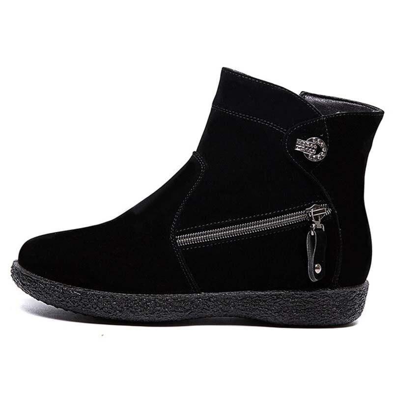 Women's Winter Warm Flock Ankle Boots - For Women USA