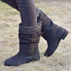 Women Winter Buckle Strap Boots - For Women USA