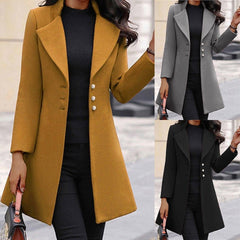 Women Woolen Autumn Elegant Blazer - For Women USA